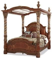 Happily, a diy canopy bed frame is not so complex to do. Aico Furniture Villa Valencia Bed With Canopy Chestnut Victorian Canopy Beds By Greatfurnituredeal Houzz