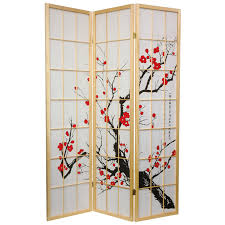 Maybe you would like to learn more about one of these? Folding Screen Panels Divider Frame Flower Floral Print Wood Shoji Room Natural Screens Room Dividers Home Garden