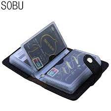 Business card holder case cover leather magnetic open man woman fashion gift c2. Vova New Pu Leather Function 24 Bits Card Case Business Card Holder Men Women Credit Passport Card Bag Id Passport Card Wallet H088