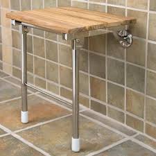 Teak Folding Shower Seat With Legs Shower Seat Shower Seats Tiny House Bathroom