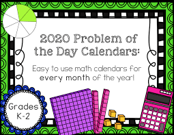 2020 K 2 Problem Of The Day Calendars Calendar Math Daily Math Math Challenge
