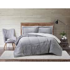 Our twin xl comforters are sized to fit the longer than normal twin sized beds many dorm rooms have for students. Truly Soft Cuddle Warmth Grey Twin Xl Comforter Set Cs3142gytx 1500 The Home Depot