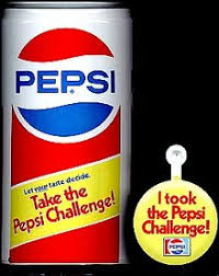 The flavor of pepsi is sweeter so it's stronger initially and you taste it faster. Pepsi Challenge Wikipedia