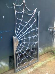Side Gate Spider Web Design Hand Forged Welding Art Projects Metal Art Projects Metal Doors Design