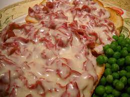 Creamed Dried Beef On Toast Creamed Chipped Beef Chipped Beef Beef Recipes