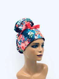 Emma/lining High Bun Scrub Cap, Emma Scrub Cap, Ponytail Scrub Caps, Scrub  Cap for Women, Surgical Cap, Nurse Scrub Cap, Bun Scrub Cap,
