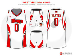 Basketball Jersey Design Black And Red West Virginia Kings Red White And Black Basketball Uniforms Jersey And Shorts Custom Basketball Uniforms Basketball T Shirt Designs Basketball Uniforms