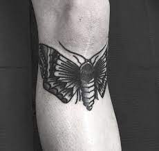 Below The Knee Moth Design By Osimstattoo Knee Tattoo Moth Tattoo Tattoos And Piercings