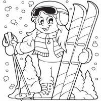 Learning downhill skiing coloring page to color, print and download for free along with bunch of favorite skiing coloring page for kids. Girl Skiing Coloring Pages Surfnetkids