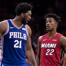 Joel embiid spent just 23 minutes on the floor tuesday night, posting 20 points and 10 rebounds in embiid took a seat at one point to get a different perspective and talk with a young fan on his lap. The Sixers Are Out Should The Heat Trade For Joel Embiid Hot Hot Hoops