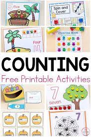 Free Printable Numbers And Counting Activities Counting Activities Preschool Kindergarten Math Activities Math Centers Kindergarten