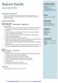 Fitter Resume Samples Qwikresume