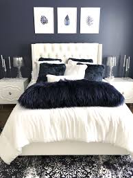 Sami Suite Complete Blue And White Bedroom Sapphire Walls White Bed White Bedding Blue Bedroom Decor White Bedroom