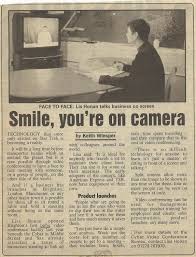 News in plain english for speakers of other languages (esol) and esl, information for immigrants and students improving their literacy skills and learning about health, jobs, immigration and american government. Smile You Re On Camera An Old Newspaper Article About Eyenetwork And Video Conferencing