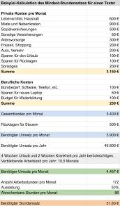 Bei einem personalinformationssytem ist sowohl die kalkulation der einmaligen als auch der laufenden kosten eine wichtige aufgabe. Texter Honorar So Berechnest Du Den Stundensatz Mit Vorlage