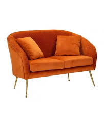 Schiuma con densità 28kg/m3 e spessore da 14, 18 o 22 cm dimensioni del posto letto : Divano 2 Posti Struttura In Legno Di Pino Colore Arancione Completo Di 2 Cuscini Misure 72 X 80 X 120 Cm