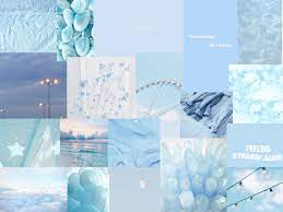 Baby Blue Collage Iphone Wallpaper Vintage Cute Laptop Wallpaper Baby Blue Wallpaper