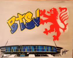 Wir sind in berlin und sickte ansässig. Stadion An Der Hamburger Strasse Eintracht Graffiti Stadion Lowe Von Sven Wachsmuth Bei Kunstnet