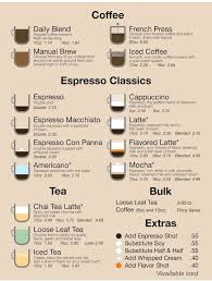 Coffee Espresso Classic Coffee Shop Business Coffee Shop Coffee Shop Menu