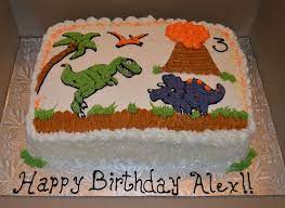 In The Land Of The Dinosaurs Children S Birthday Cakes Dinosaur Birthday Cakes Birthday Sheet Cakes Childrens Birthday Cakes