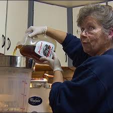 Deep fried cleaning: woman makes soap from used cooking oil