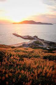 馬祖連江縣莒光鄉分成東莒與西莒兩個島嶼 這是夕陽時分的西莒島 圖 jen攝影 提供 natural landmarks formosa nature