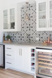 Black And White Cement Tile Backsplash Modern Bathroom And Bar Design Ideas Cc And Mike Lifestyle And Design Blog Kitchen Decor Tiles Patterned Tile Backsplash Kitchen Interior