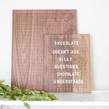 Walnut Wood Carved Letter Board 2 Sizes Walnut Wood Lettering Letter Board
