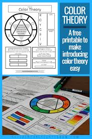 Printable Color Wheel An Intro To Color Theory For Kids The Kitchen Table Classroom Elements Of Art Color Color Wheel Projects Color Theory