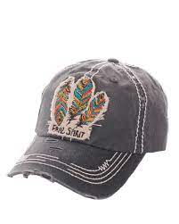 New Free Spirit Feathers Distressed Baseball Cap Adjustable 100 Cotton Black Sp Baseballcap Distressed Baseball Cap Hats Ball Cap