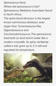 Spinosaurus Facts Spinosaurus Jurassic Park World Dinosaur