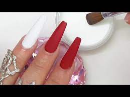 20 disenos de unas con piedas unas decoradas con. Unas Acrilicas Rojas Que Enamoran Para San Valentin Con Un Toque De Marmoleado Youtube