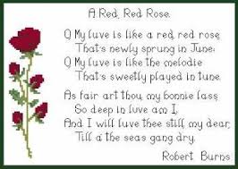 Red Red Rose Cross Stitch Poster Print Etsy Scottish Quotes Scottish Poems Poems