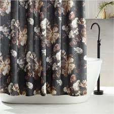 Ships free orders over $39. Reese Black Floral Shower Curtain
