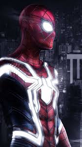 Spider Man Glowing Suit Iphone Wallpaper Marvel Spiderman Spiderman Superhero