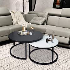 Pick a coffee table, any coffee table—you can't go wrong with any one of my selections. Charahome Round Coffee Tables 2 Round Nesting Table Set Circle Coffee Table With Storage Open Shelf For Living Room Modern Minimalist Style Furniture Side End Table Of Stable Black White Walmart Com