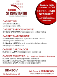 Specialist in endocrinologie din 1996, medic primar din. Spitalul Sf Constantin In Cadrul Ambulatoriului De Specialitate Al Spitalului Sf Constantin UrmÄƒtoarele Cabinete Se AflÄƒ In Contract Cu Cas BraÈ™ov PacienÈ›ii Putand Beneficia De ConsultaÈ›ii Gratuite Pe Baza Biletului De