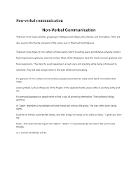 Contextual translation of eye contact into malay. Non Verbal Communication