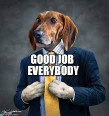 Dogs are cute, cuddly, and man's best friend. How Was I As T Mod Off Topic Dogs With Jobs Job Memes Good Job