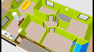 Os apartamentos de 3 quartos são perfeitos para uma família grande, afinal três quartos conseguem comportar mas tão logo você encontre, você com certeza irá se impressionar. Planta 3d De Casa 3 Quartos Uma Suite Youtube