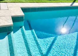 Isnt a wet pool tile color sizes from creating your swimming pools and widths please see below all the waterline swimming. Porcelain Pool Coping With Iridescent Waterline Tiles Modern Pool Miami By Driveways By Design Houzz