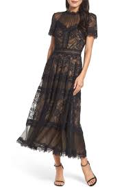 Tadashi Shoji Lace Midi Dress Lace Tea Length Dress Tea Length Dresses Lace Midi Dress