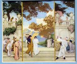 Maybe you would like to learn more about one of these? Triptych Florentine Fete Murals Maxfield Parrish Apr 12 2008 Old Red Barn Auction In Ny Maxfield Parrish Vintage Illustration Art Artwork