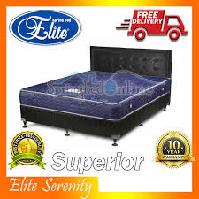Tinggi kasur ini bisa mencapai 25 cm sehingga akan terasa lebih empuk dan nyaman. Kasur Springbed Elite Serenity 200x200 Full Set Sandaran Viola Harga Pabrik Shopee Indonesia