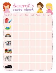 9 Best Photos Of Free Printable Princess Chore Charts