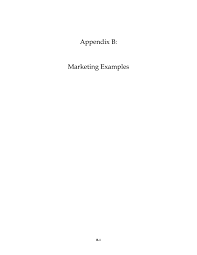 Appendix B Marketing Examples Appendixes To Measuring And