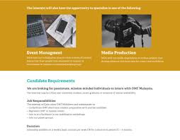 We would suggest that you arrive on a thursday and start the program briefing on friday. Internship Program Description Omf Malaysia