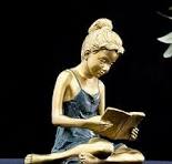 Amazon.com: R REALONG Escultura de bronce de estilo moderno ...