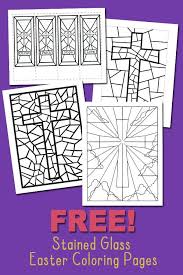 Free Stained Glass Coloring Pages And Bookmarks For Easter Coloring Pages Easter Homeschool Sunday School Crafts