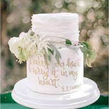 The cake itself can be as extravagant or simple as you want and the saying can range from a simple congratulations to a line from the bride's favorite poem. We Love Love Notes And Romantic Messages On Wedding Cakes Are The Hottest Trend Now Her World Singapore